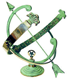 Solid Brass Armillary Sundial
