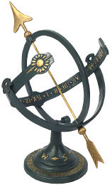 Cast Iron Armillary Sundial