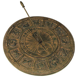 Zodiac Cast Resin Sundial