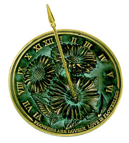 Brass Flowers Sundial