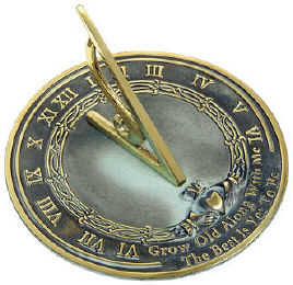 Brass Grow Old With Me Sundial