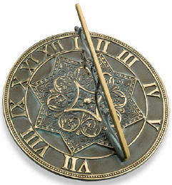 Brass Gothic Sundial