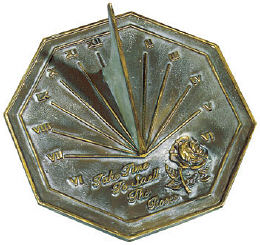 Brass Rose Sundial