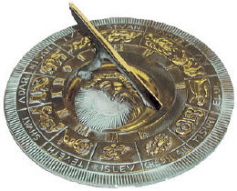 Brass Lunar Zodiac Sundial