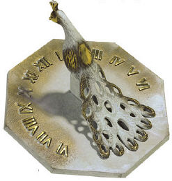 Brass Peacock Sundial