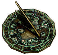 Butterfly Cast Bronze Sundial