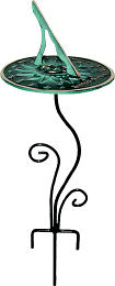 Flowerbed Wrought Iron Sundial Pedestal