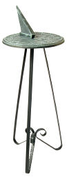 Traditional Verdigris Wrought Iron Sundial Pedestal