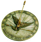 Peace Dove Cast Resin Sundial