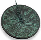 Count Sunny Hours Aluminum Sundial