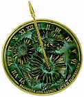 Brass Flowers Sundial