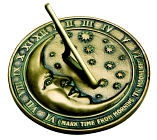 Moon and Star Cast Bronze Sundial