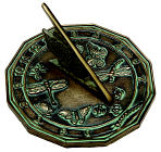 Butterfly Cast Bronze Sundial