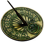Gardener's Reflection Cast Bronze Sundial