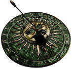 Sunburst Cast Bronze Sundial