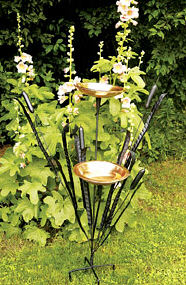 Achla CTBB01 Double Cattail Birdbath